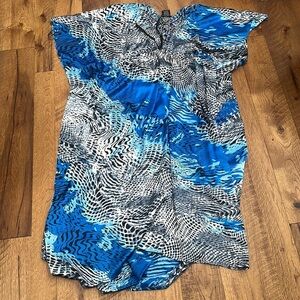 Nf Woman’s Blue Printed Dress One Size